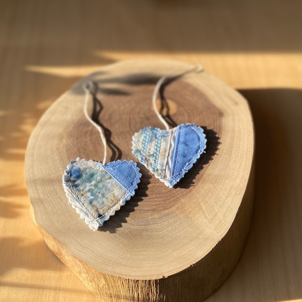 Handmade Blue Heart Ornaments Bookmarks friendship and loyalty valentine - Picture 1 of 4